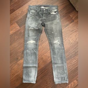 Fabric Brand & Co. Jeans (Zane) 32x34 sashiko Japanese denim aged grey